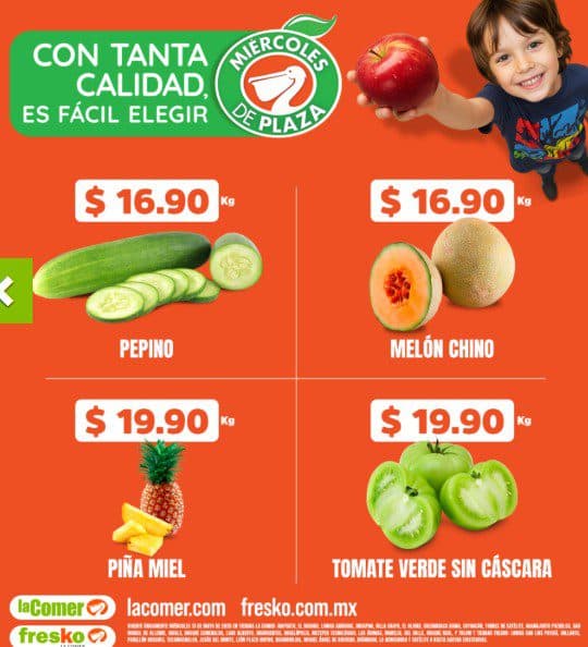 Miércoles de Plaza La Comer 13 de mayo: frutas y verduras a buen precio