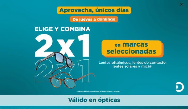 2×1 en marcas seleccionadas en Devlyn del 14 al 17 de mayo