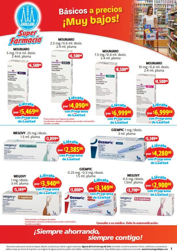 Ofertas en Farmacias Guadalajara del 15 al 31 de mayo: básicos a precios bajos