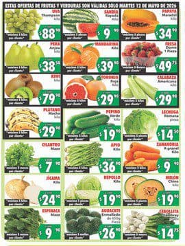 Ofertas Casa Ley Frutas y Verduras 12 y 13 de mayo 2026