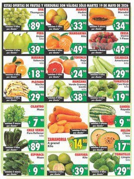 Ofertas Casa Ley Frutas y Verduras 19 y 20 de mayo 2026