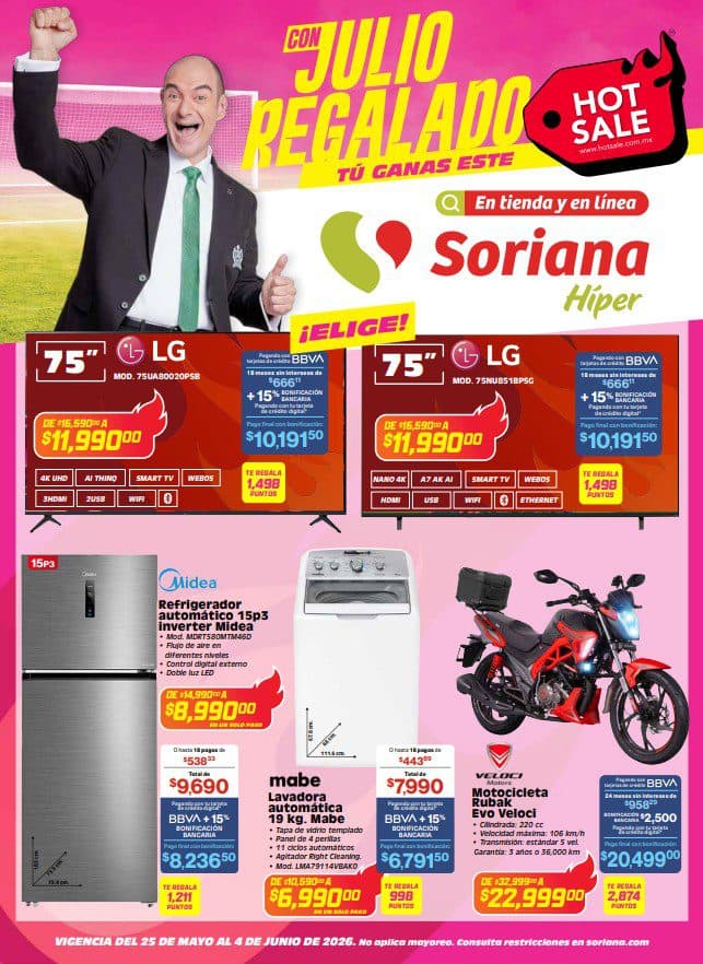 Hot Sale 2026 Soriana del 25 de mayo al 4 de junio: 2×1 y hasta 40% de descuento