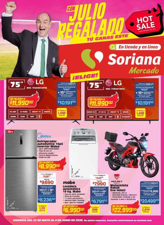 Hot Sale Soriana 25 de mayo al 2 de junio 2026: 2×1 y hasta 40% de descuento