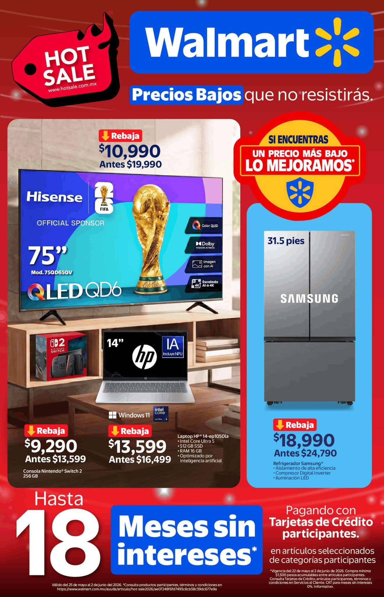Hot Sale Walmart 25 de mayo al 2 de junio 2026: ofertas en electrónica y moda