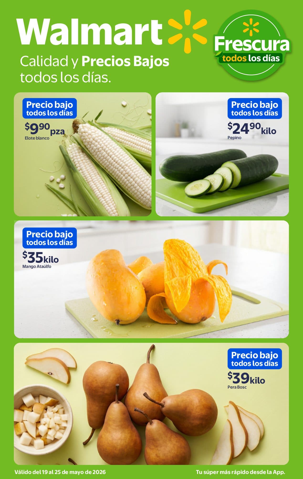 Martes de Frescura Walmart 19 de mayo: elote a $9.90 y más frutas y verduras