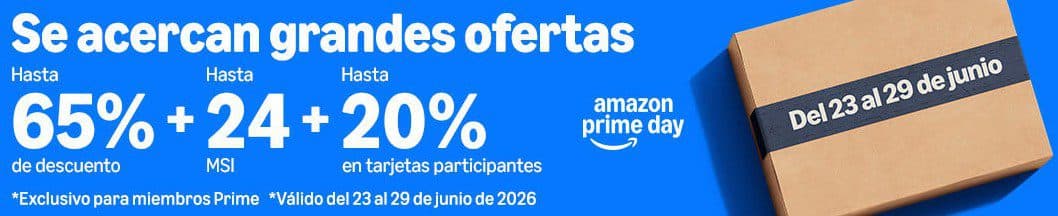 Prime Day Amazon 23-29 de junio: hasta 65% de descuento y más