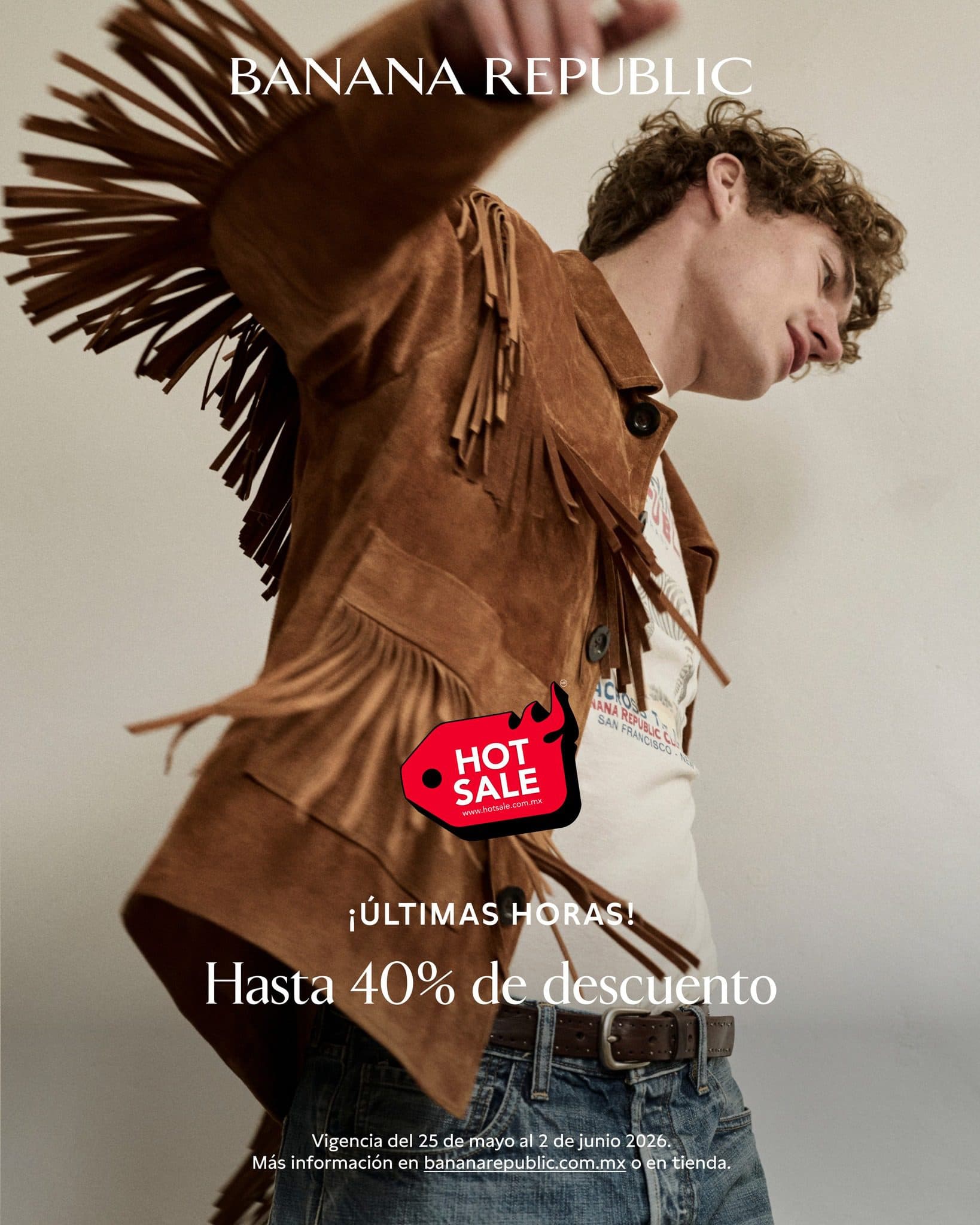 Hot Sale Banana Republic 2 de junio 2026: hasta 40% de descuento en ropa y accesorios