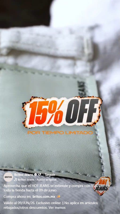 Hot Sale extendido 2026 Britos: 15% de descuento en toda la tienda hasta el 9 de junio