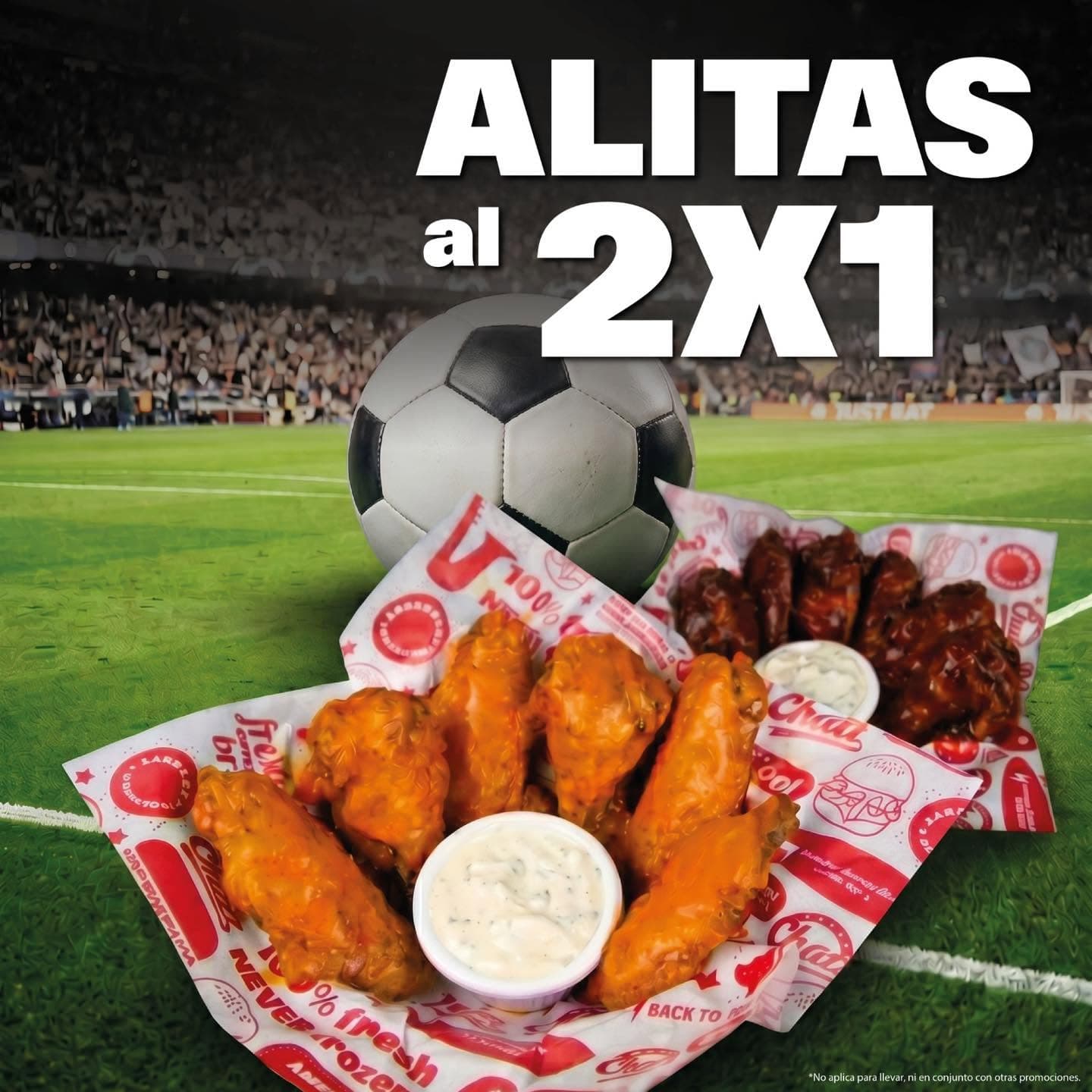 Verano Futbolero Chazz 11 de junio: 2×1 en alitas y cervezas a $34