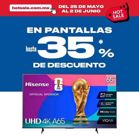 Hot Sale 2026 Cimaco: hasta 35% de descuento en Pantallas, Celulares y más