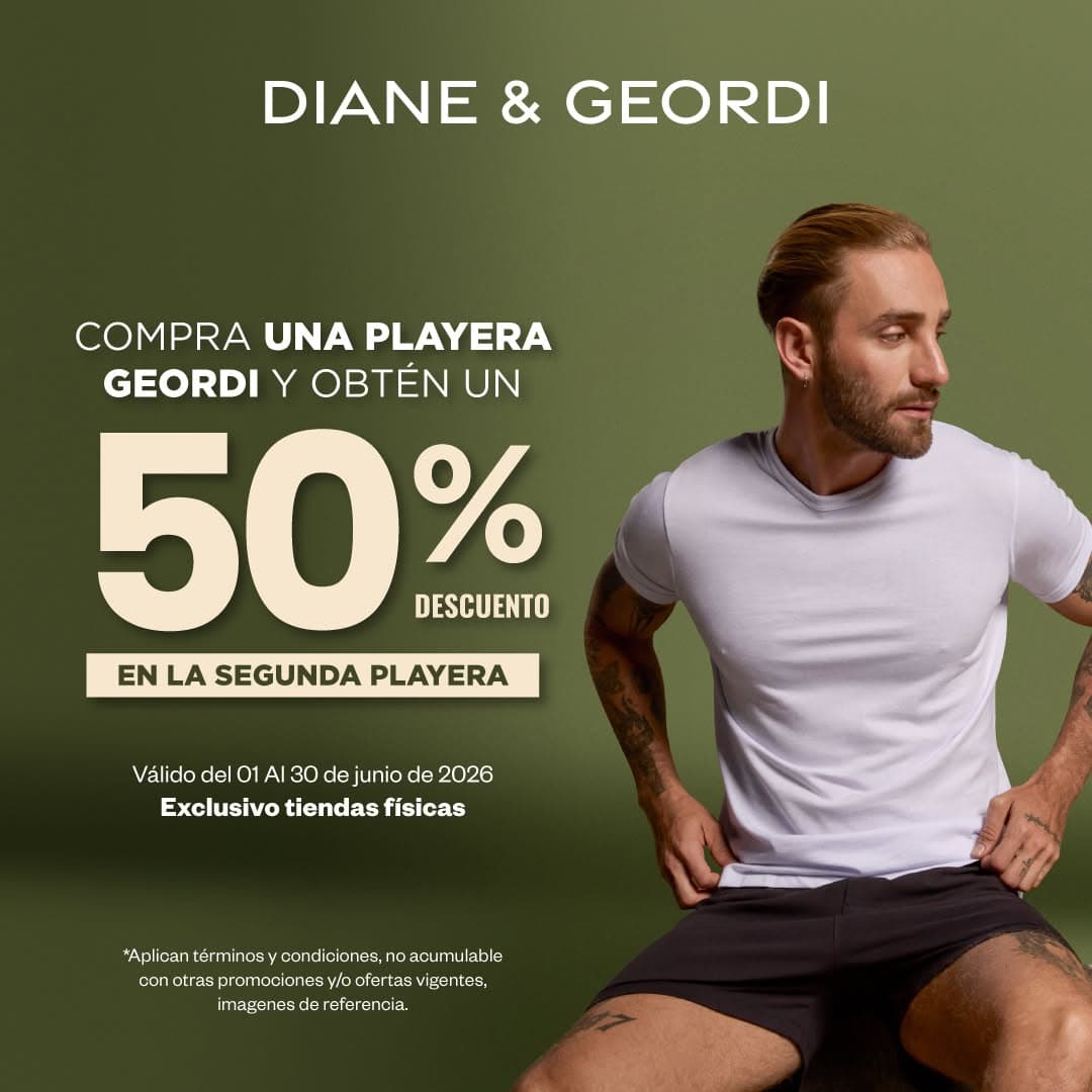 Día del Padre en Diane & Geordi: 50% de descuento en la segunda playera