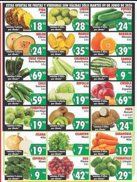 Ofertas Casa Ley Frutas y Verduras 9 y 10 de junio