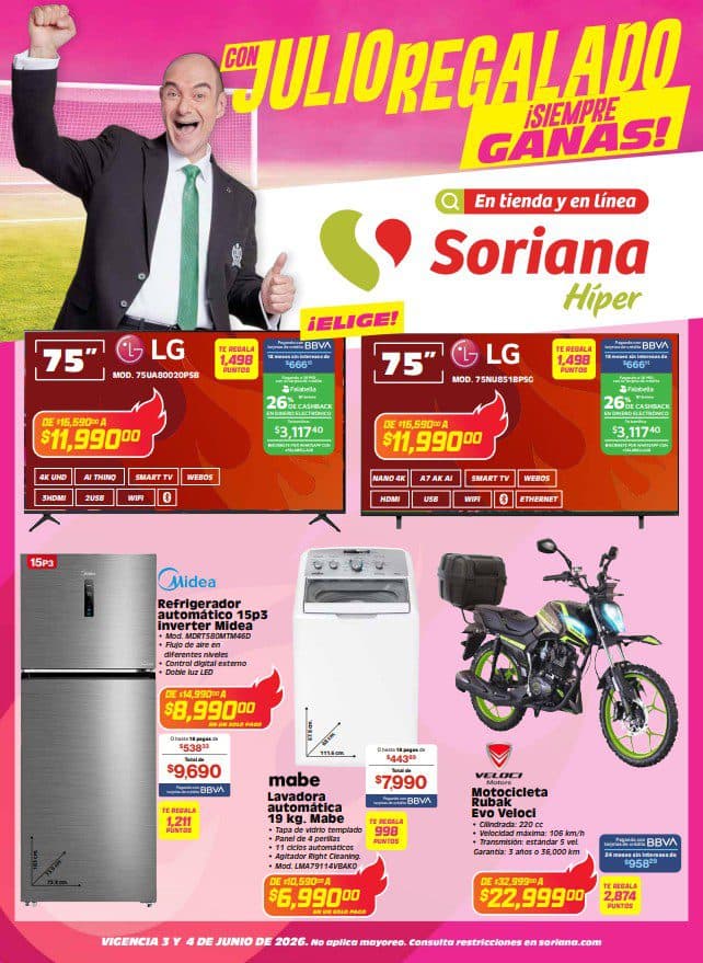 Hot Sale Soriana 3 y 4 de junio 2026: 2×1 y hasta 40% de descuento