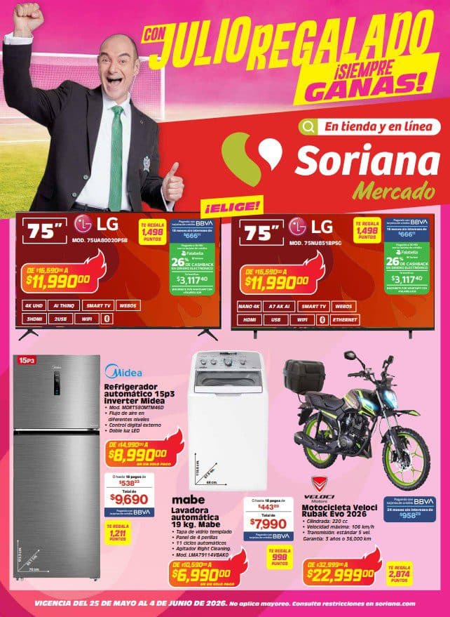 Hot Sale Soriana 3 y 4 de junio 2026: hasta 40% de descuento y 2×1 en productos