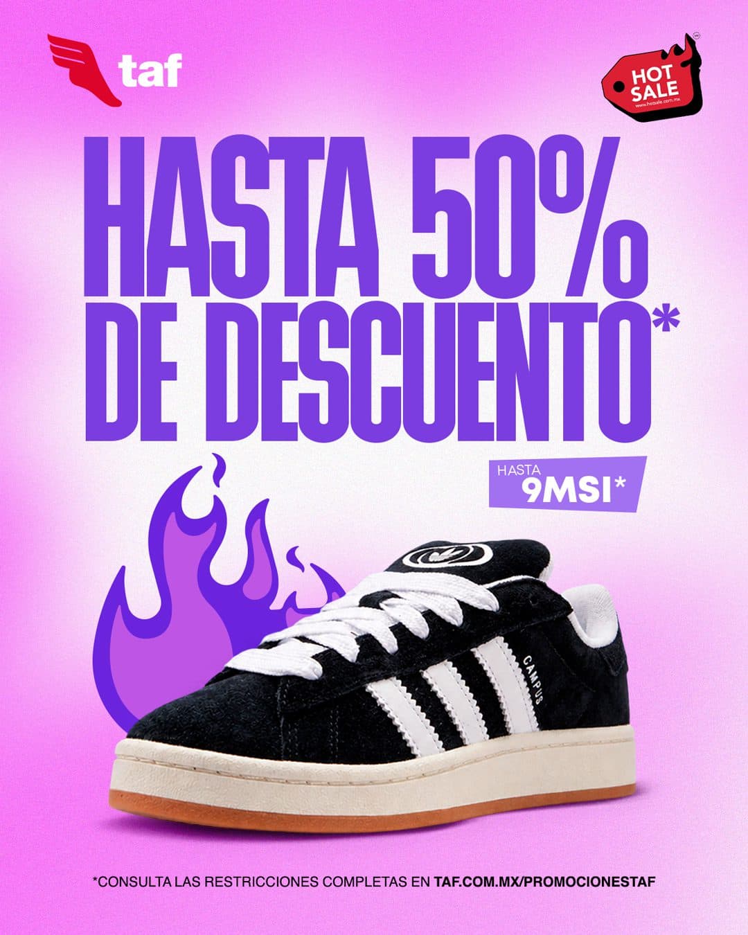 Hot Sale 2026 TAF: hasta 50% de descuento y hasta 9 msi del 25 de mayo al 2 de junio