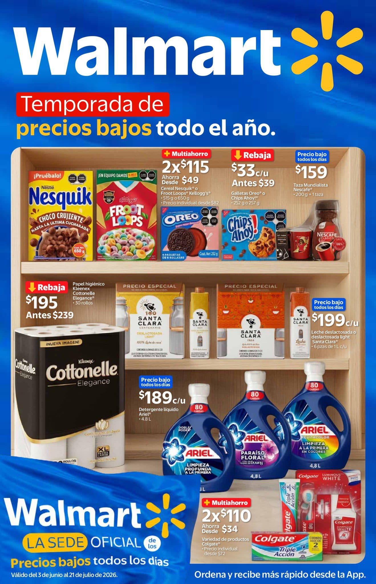 Ofertas Walmart del 3 de junio al 21 de julio 2026: precios bajos y más