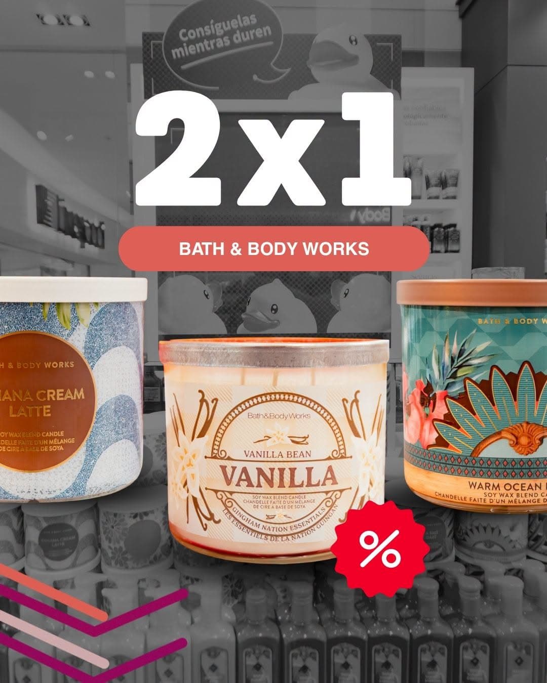 2×1 en productos seleccionados en Bath & Body Works