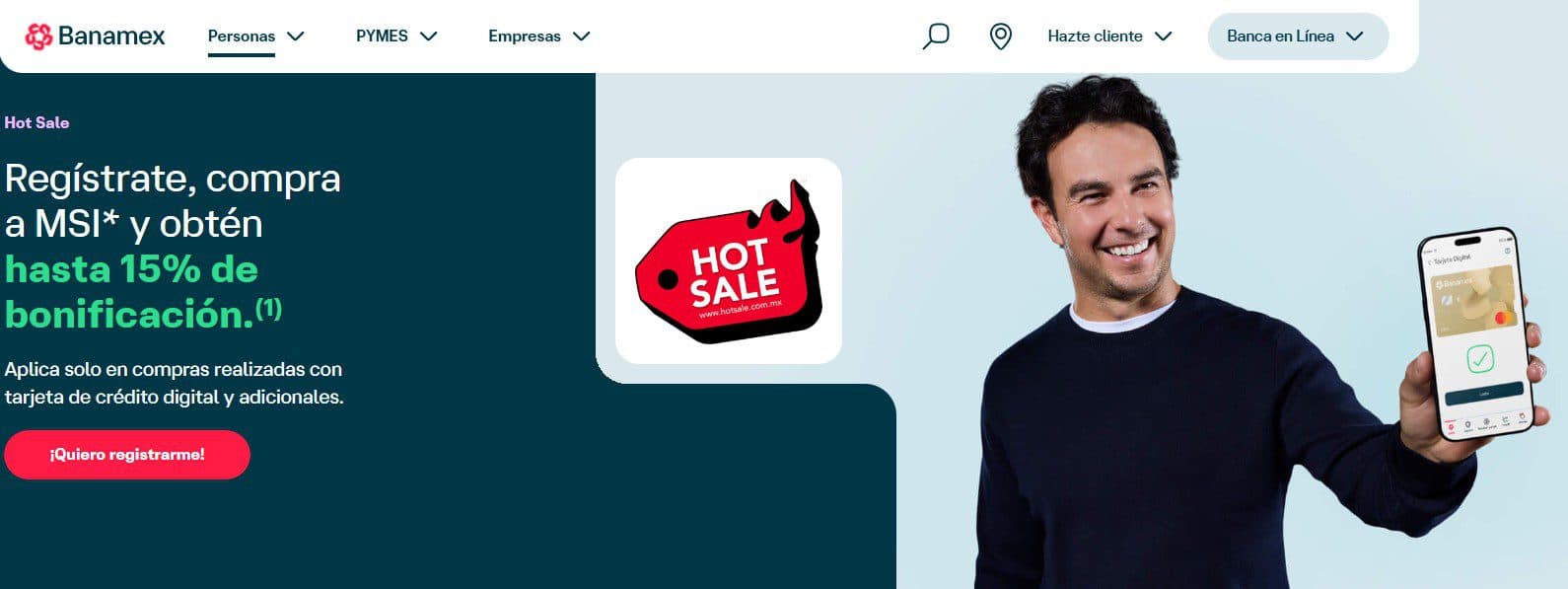 Hot Sale 2026 Banamex del 25 de mayo al 2 de junio: hasta 15% de bonificación