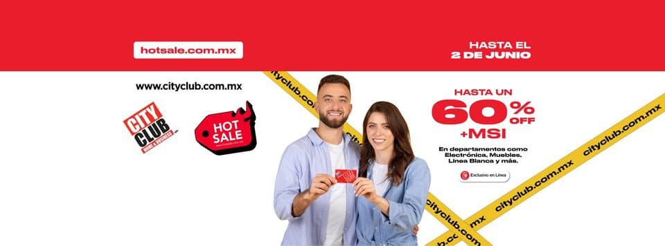 Hot Sale 2026 City Club del 25 de mayo al 2 de junio: hasta 60% de descuento