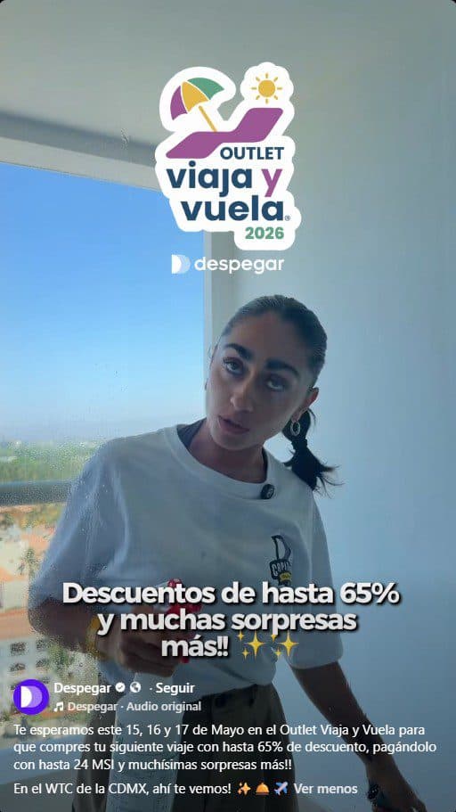 Outlet Viaja y Vuela 2026 Despegar: hasta 65% de descuento y 24 msi