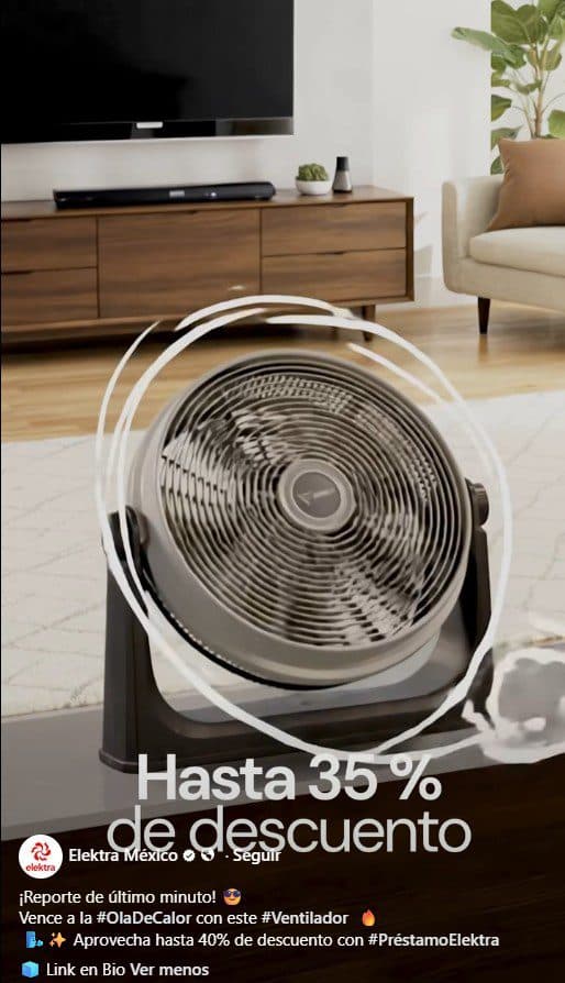 Promoción en Elektra: Hasta 40% de descuento en ventiladores