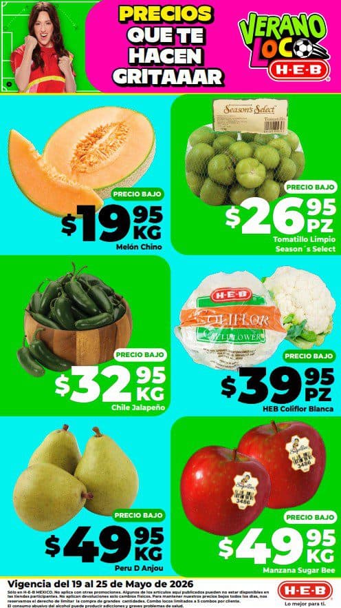 Ofertas HEB del 19 al 25 de mayo: plátano a $16.95 y más frutas