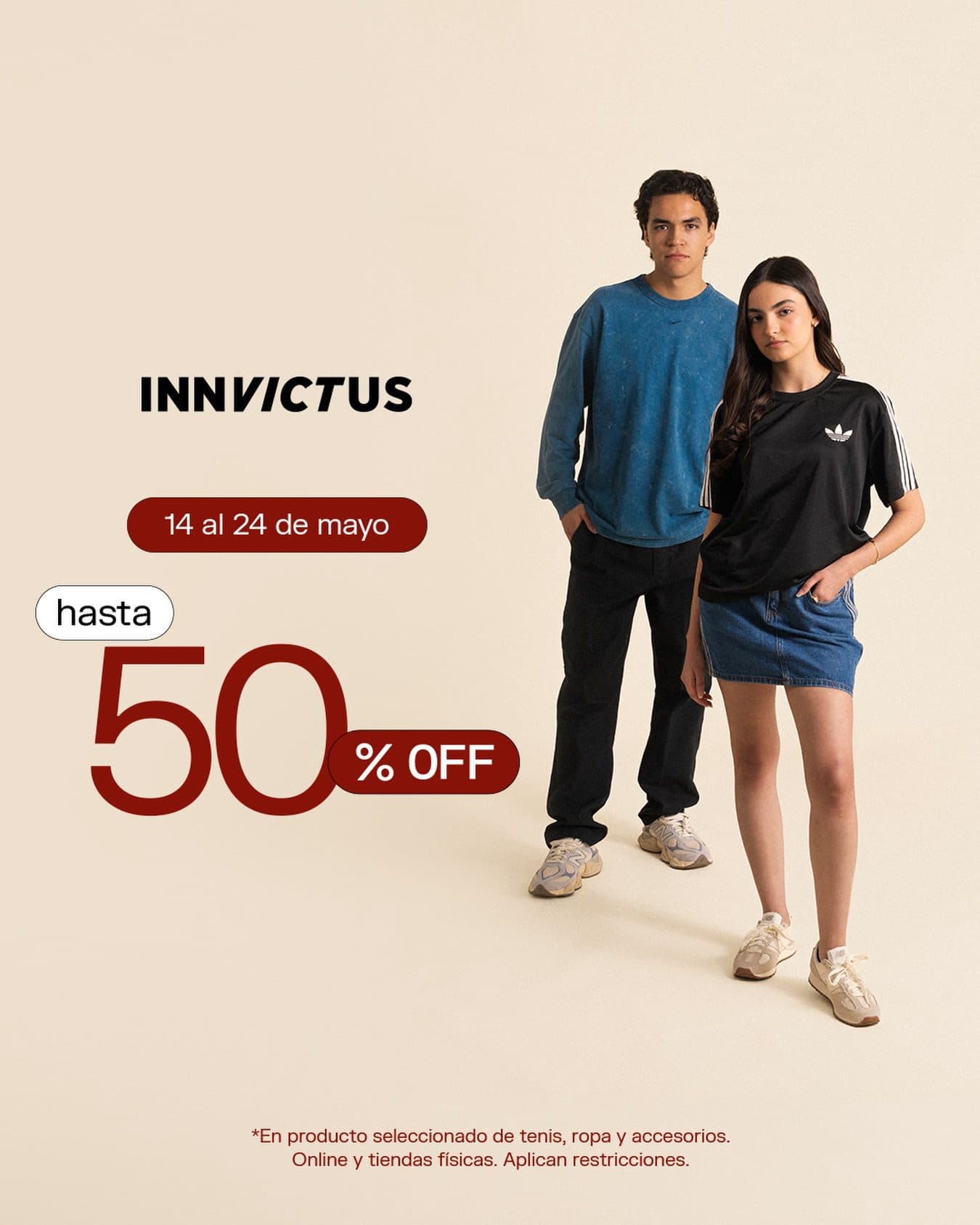 Promo Innvictus: Hasta 50% de descuento en tenis, ropa y accesorios del 14 al 24 de mayo