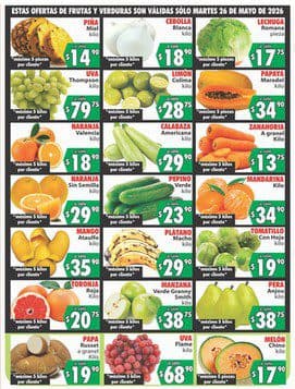 Ofertas Casa Ley Frutas y Verduras 26 y 27 de mayo 2026