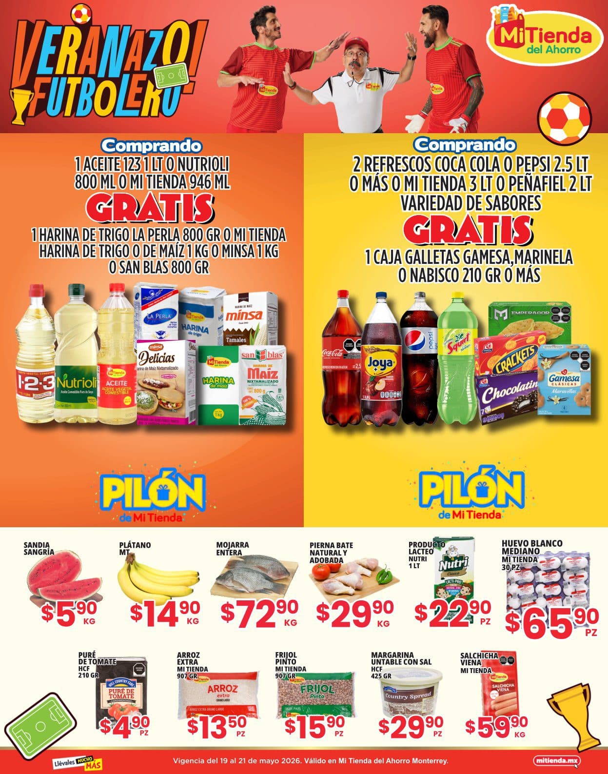 Ofertas en frutas, verduras y carnes en Mi Tienda del Ahorro del 19 al 21 de mayo