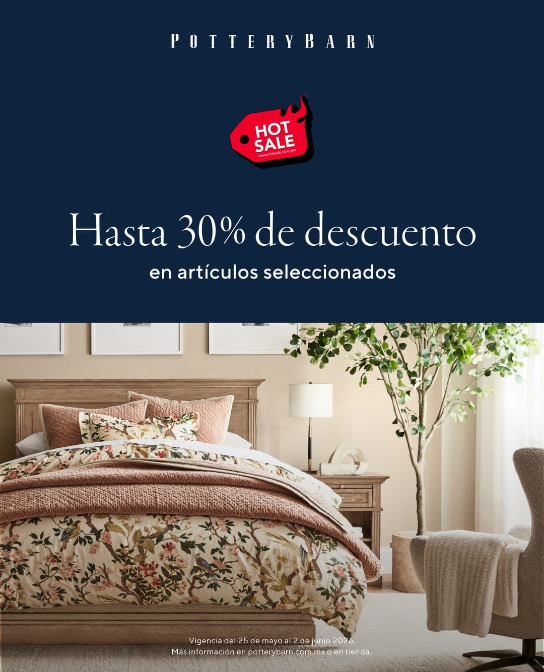 Hot Sale 2026: descuentos de hasta 30% en West Elm, Williams-Sonoma y Pottery Barn