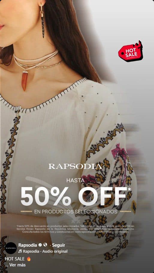 Hot Sale Rapsodia 25 de mayo al 2 de junio: hasta 50% de descuento