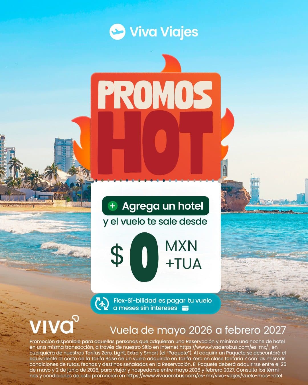 Hot Sale 2026 Viva Aerobus: Vuelos desde $0 y TUA desde $309.28