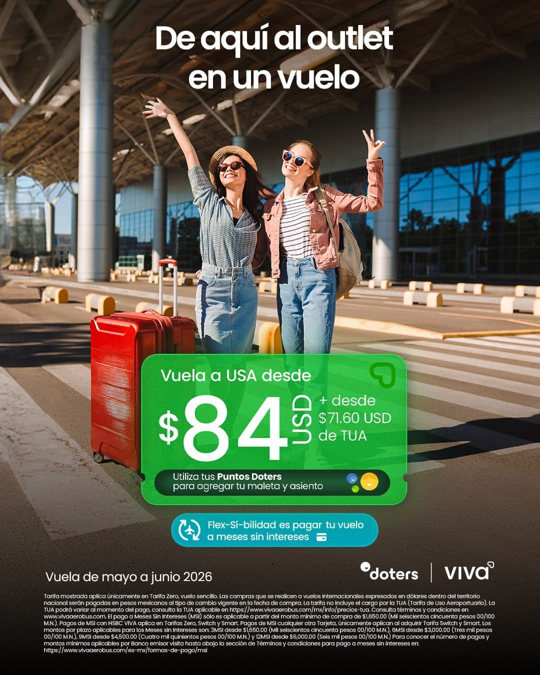 Outlet Viva Aerobus: vuelos a USA desde $84 USD + TUA del 11 al 20 de mayo