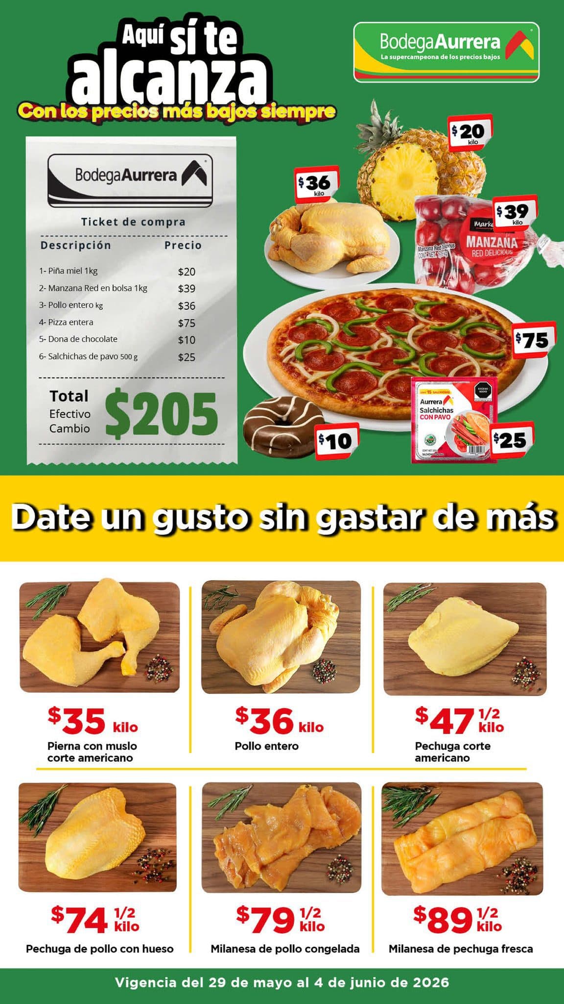 Ofertas en frutas y verduras Bodega Aurrera del 29 de mayo al 4 de junio