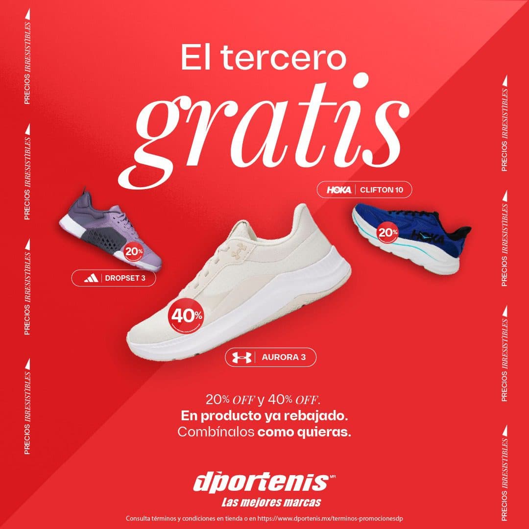 3×2 en productos ya rebajados para caballero en Dportenis del 3 al 21 de junio