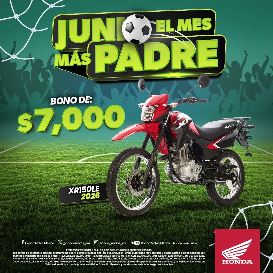 Día del Padre Honda: Bonos de hasta $7000 del 5 al 30 de junio