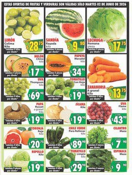 Ofertas Casa Ley Frutas y Verduras 2 y 3 de junio 2026