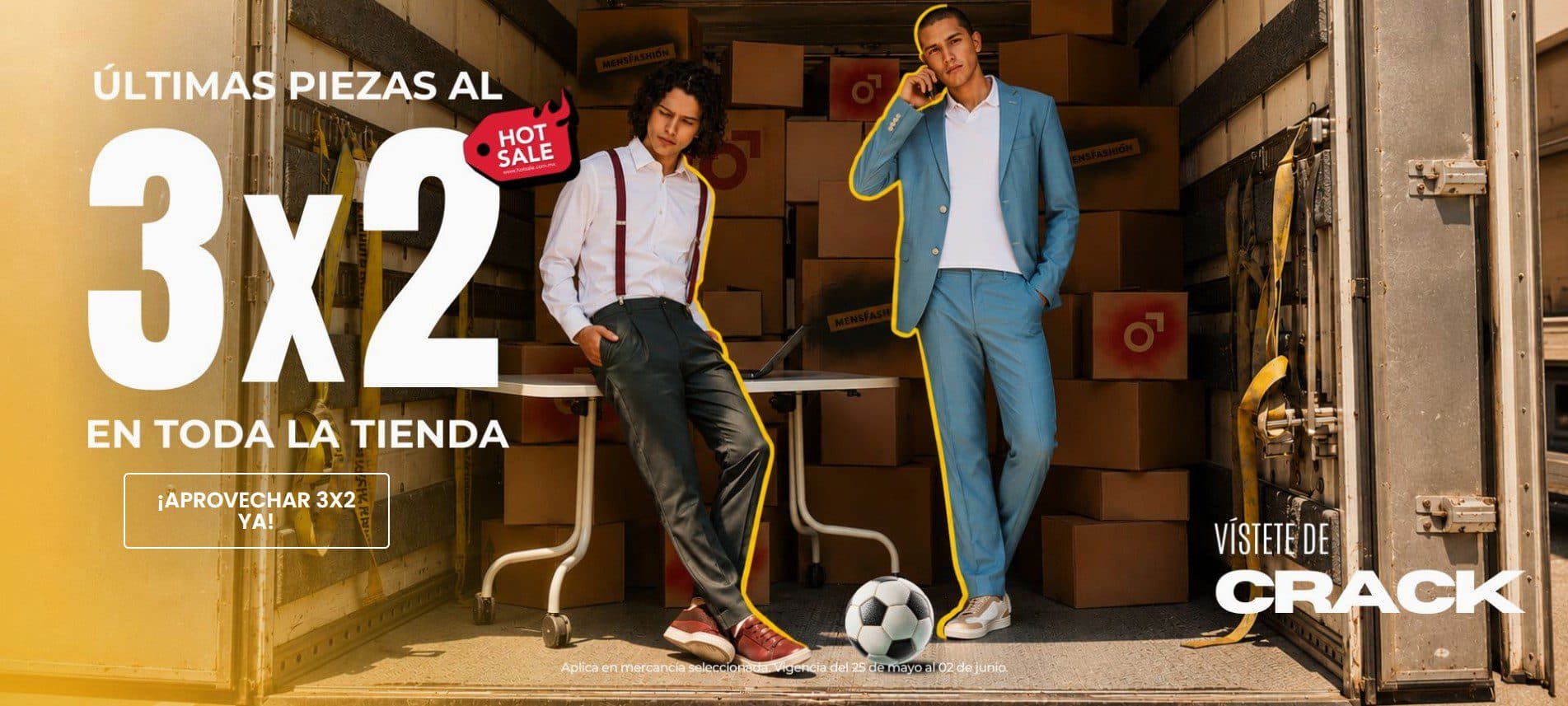 Hot Sale 2026: 2×1 en toda la tienda Men’s Fashion hasta el 2 de junio
