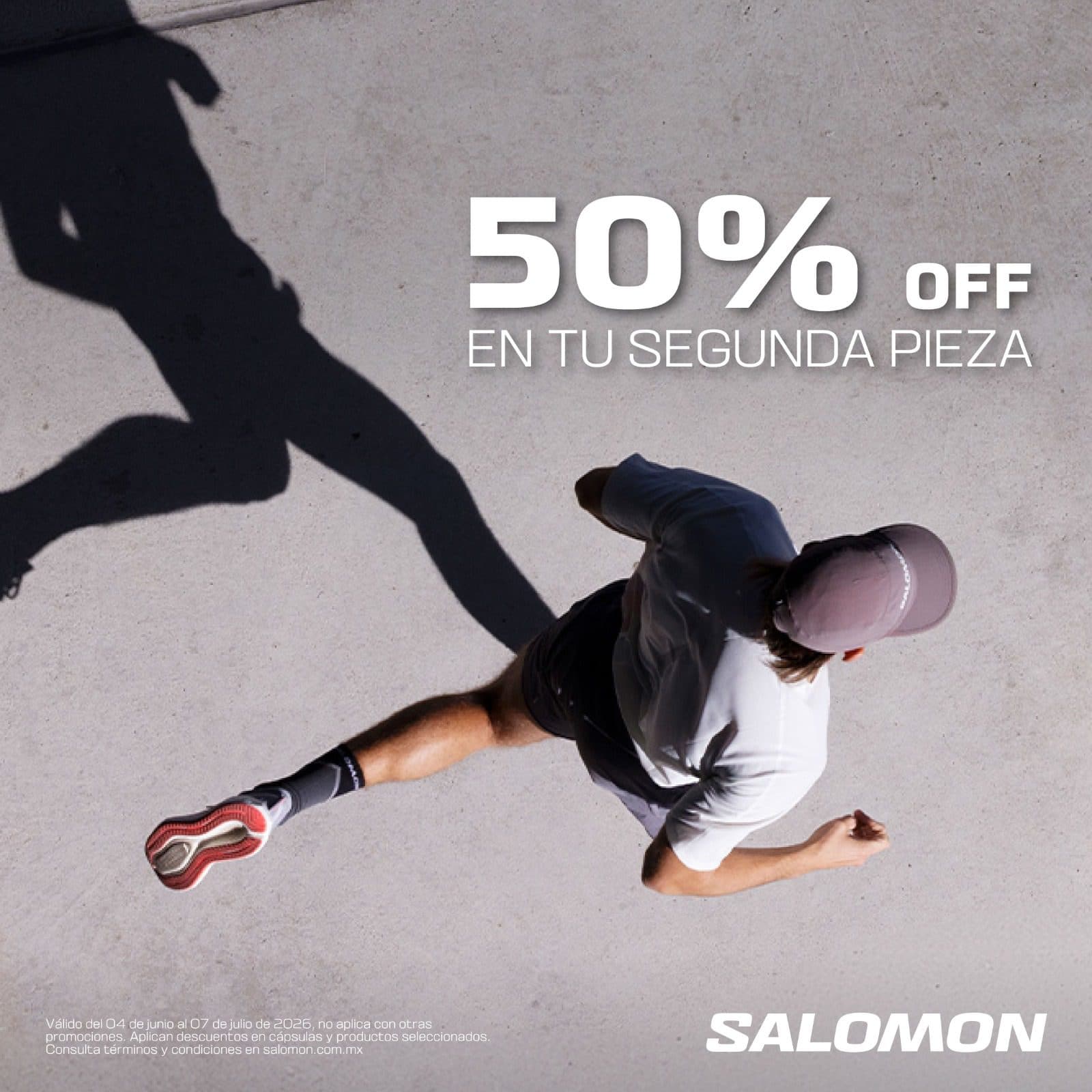 Promo Salomon: 50% de descuento en el segundo artículo del 4 al 7 de junio