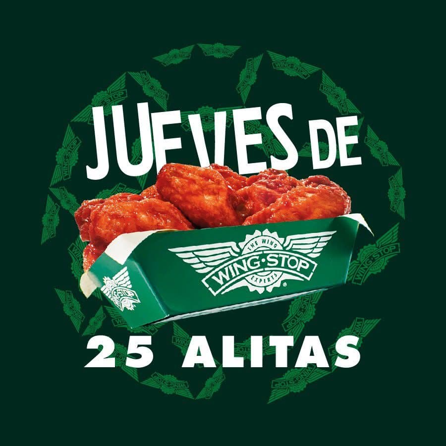 Jueves de Alitas Wingstop 11 de junio: 25 alitas y/o boneless por $299