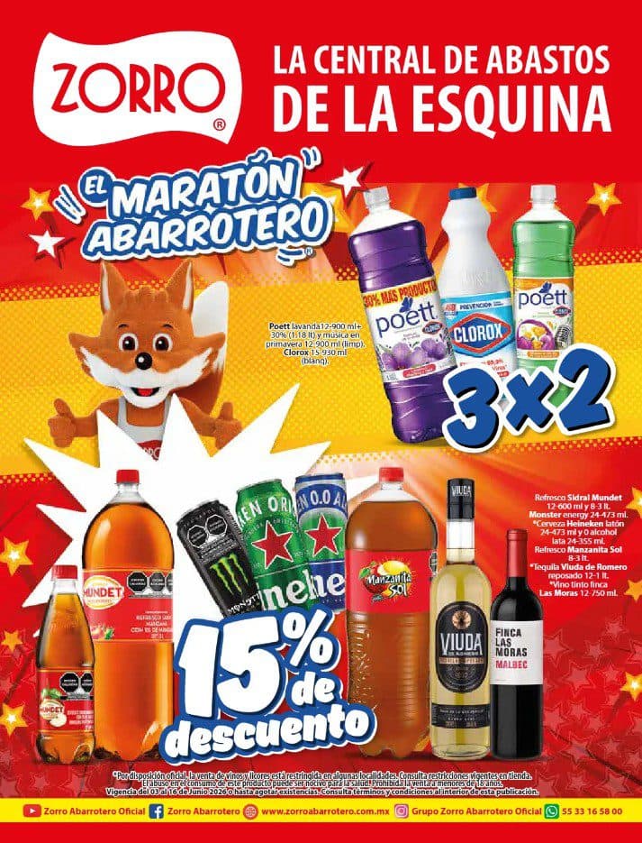 Ofertas Zorro Abarrotero del 3 al 16 de junio 2026