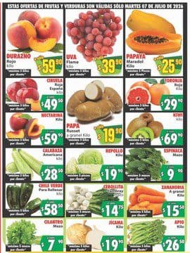 Ofertas Casa Ley Frutas y Verduras 7 y 8 de julio 2026