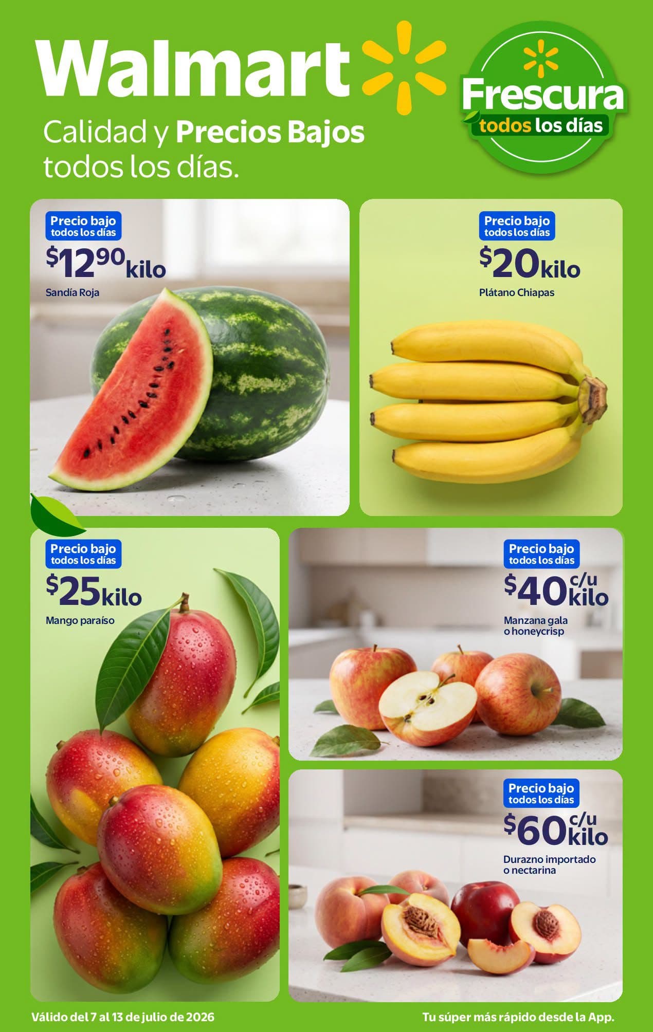 Martes de Frescura Walmart 7 de julio: frutas y verduras a buen precio